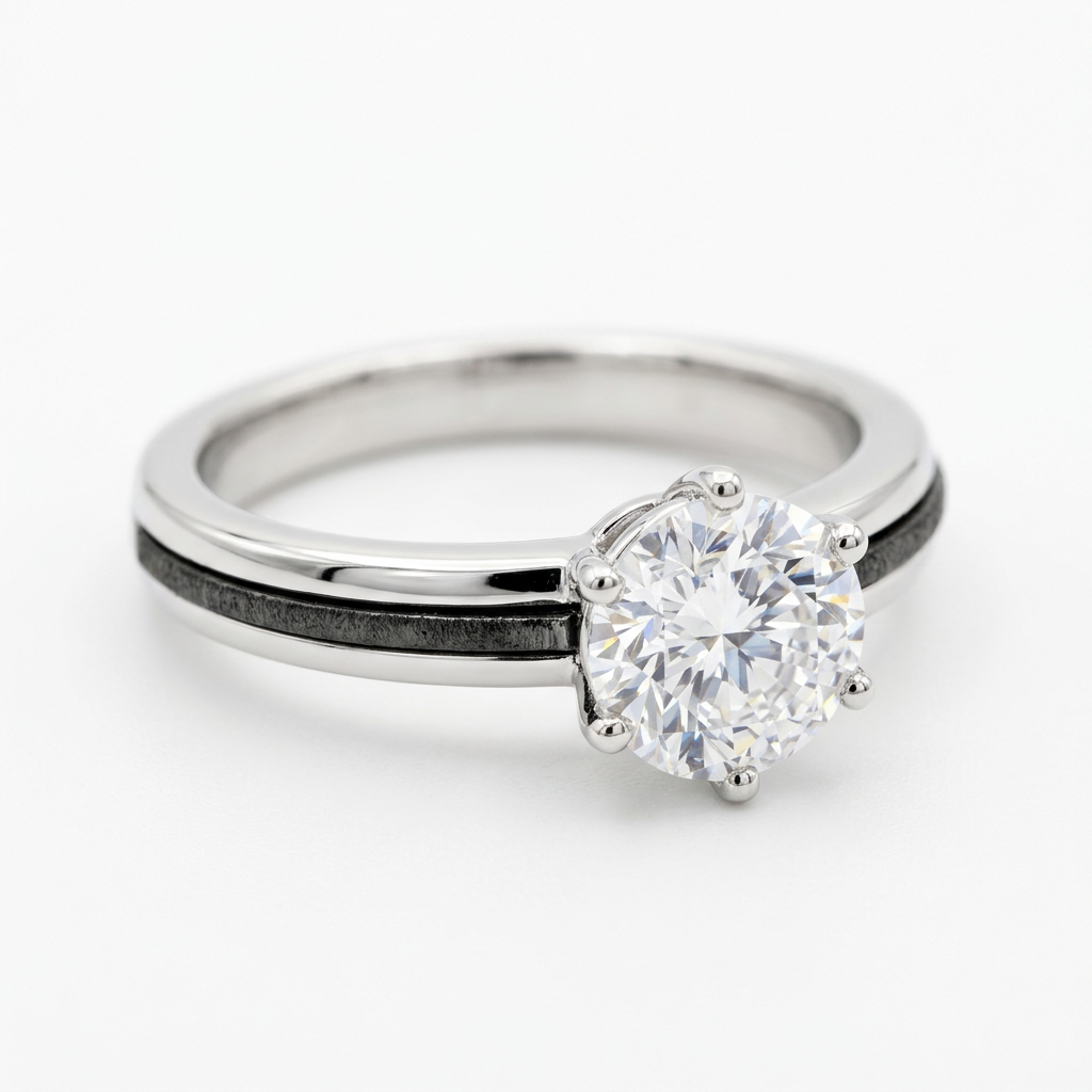 Midnight Solitaire Ring